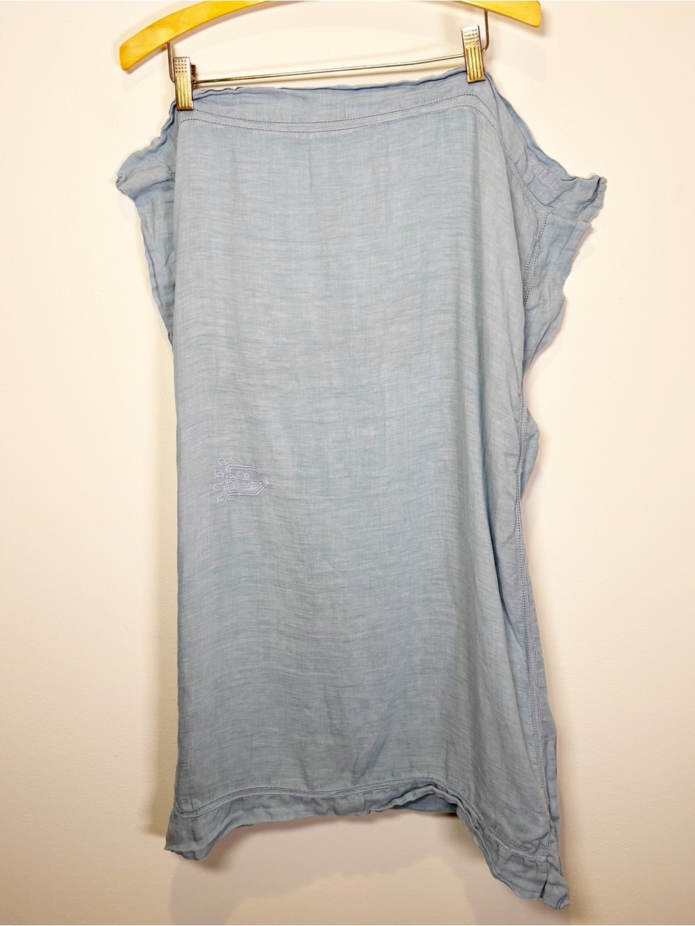 D. Porthault Paris Linen Blue King Pillow Sham